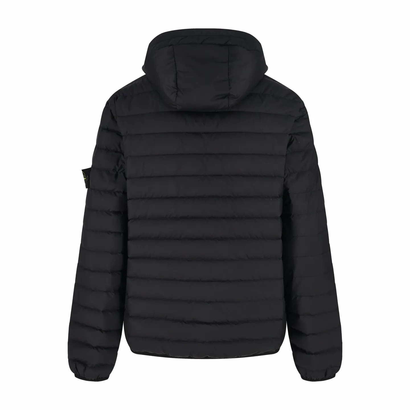 P1160 Stone Island rib quilted down jacket, custom-made original black dark plaid light fabric, filled with 90% white goose down, no modification to the version, after all, the whole piece is very slim and wrapped! High collar, long hem and one layer of shrink-folding for improved warmth! Elastic cuffs, inner drawstring, full of details for outdoor use! Ykk logo zipper. Size:S-M-L-XL
